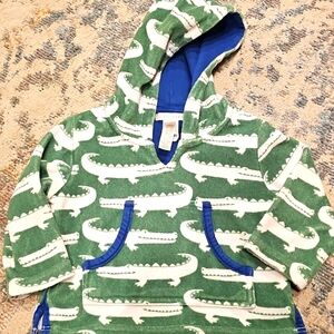Pottery Barn Baby Terry Cover Up Green With Alligators Beach Cover Up Hooded